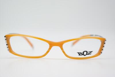 Brille BOZ GALA 6510 Orange Weiß Schwarz Silber Eckig Brillengestell Neu