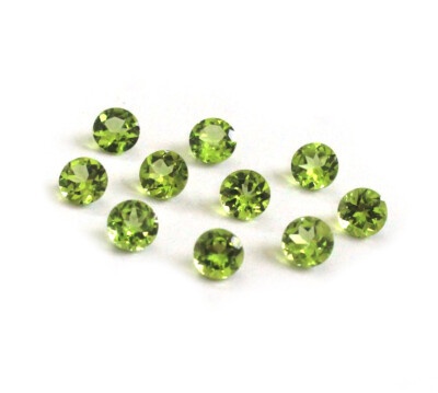 100% Natural Peridot 6mm Round Shape Faceted Cut Calibrated Loose Gemstone 10 Pc