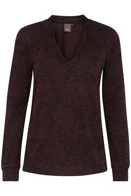 ICHI LUISE LS Damen Pullover Strickpullover Größe XS mit FUJDE PRINT NEU