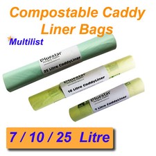 Caddy Liner Food Waste Compost Bags Biodegradable Compostable 7L 10L 25L