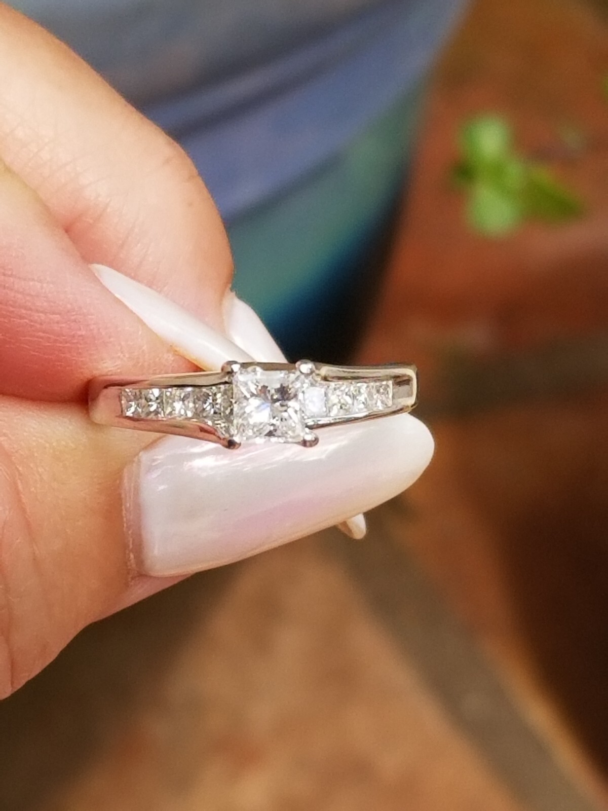 Beautiful Princess Solitaire Elevated Diamond 14k… - image 9