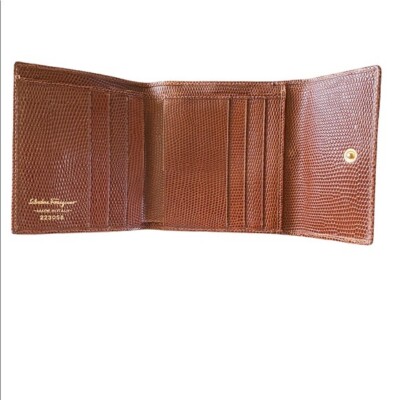 Vintage Salvatore Ferragamo tri-fold Wallet with snap coin purse