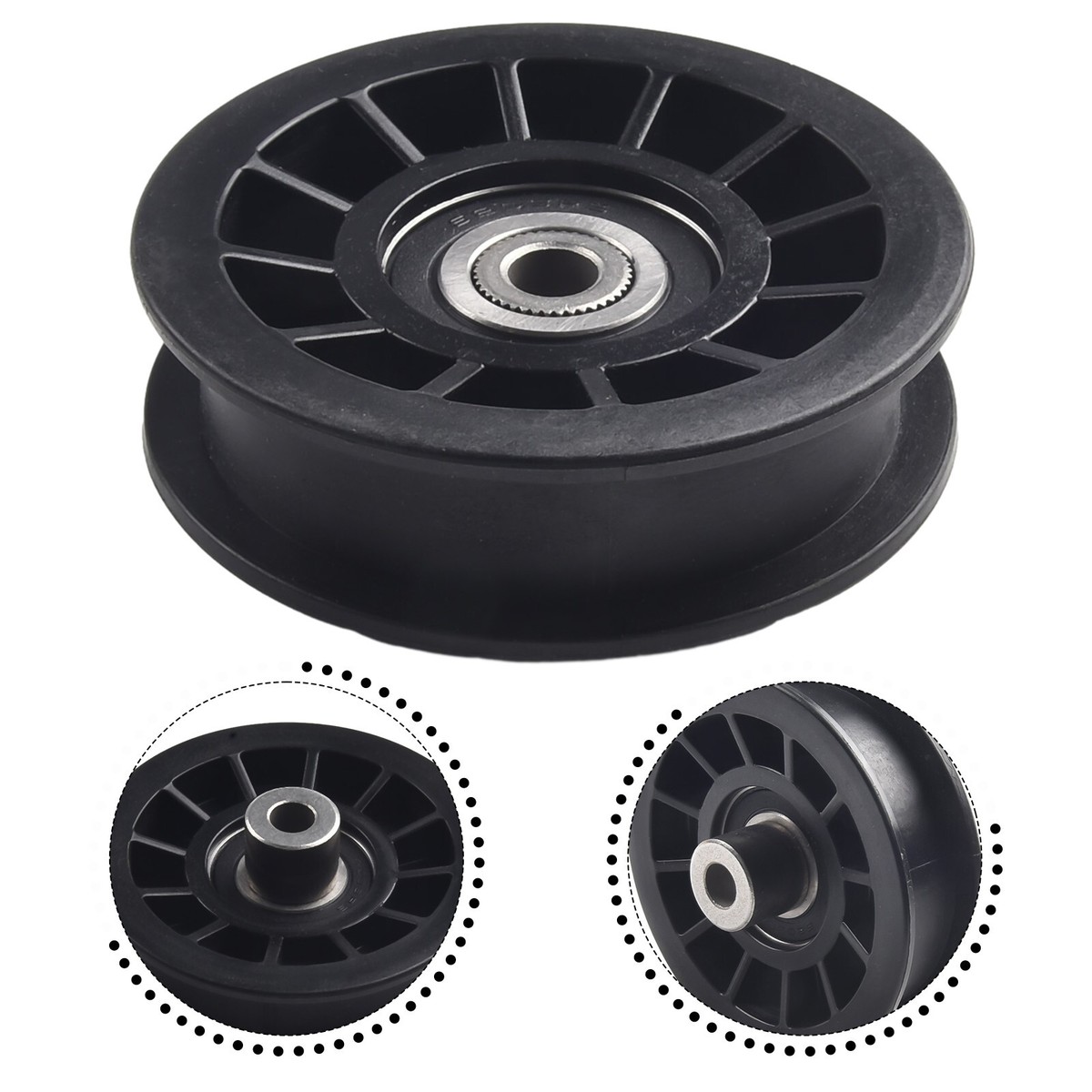 liberty　0430 1x Lawn Mower Part Lawn Tractor 194327 Black Flat Idler Pulley For