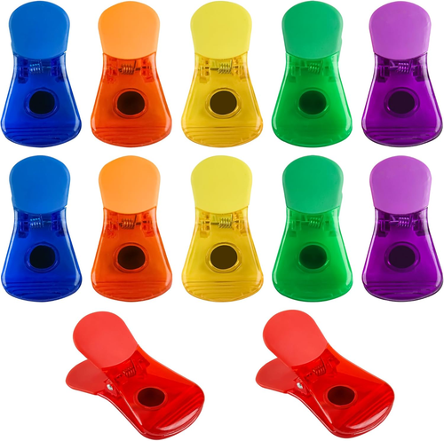 Bag Clips 12 Pack Food Chip Sealing Clips with Color Magnet for Home Storage