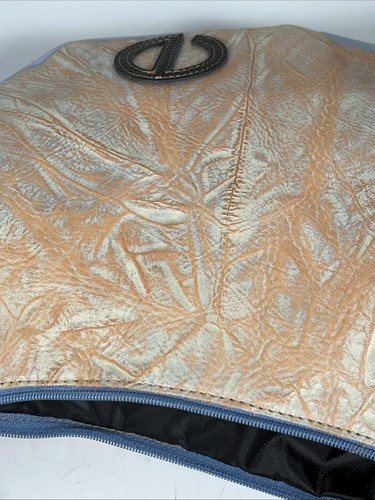 EBARRITO Beige Blau Leder Schultertasche Handtasche Mehrfarbig Neu mit Etikett mit Staubbeutel - Bild 11 von 16