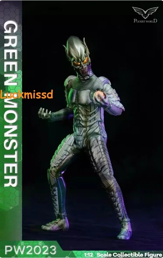 EN STOCK PW2023: PWTOYS 1/12 escala Spider-Man Duende Verde con Figura Planeador Foto 4 de 4