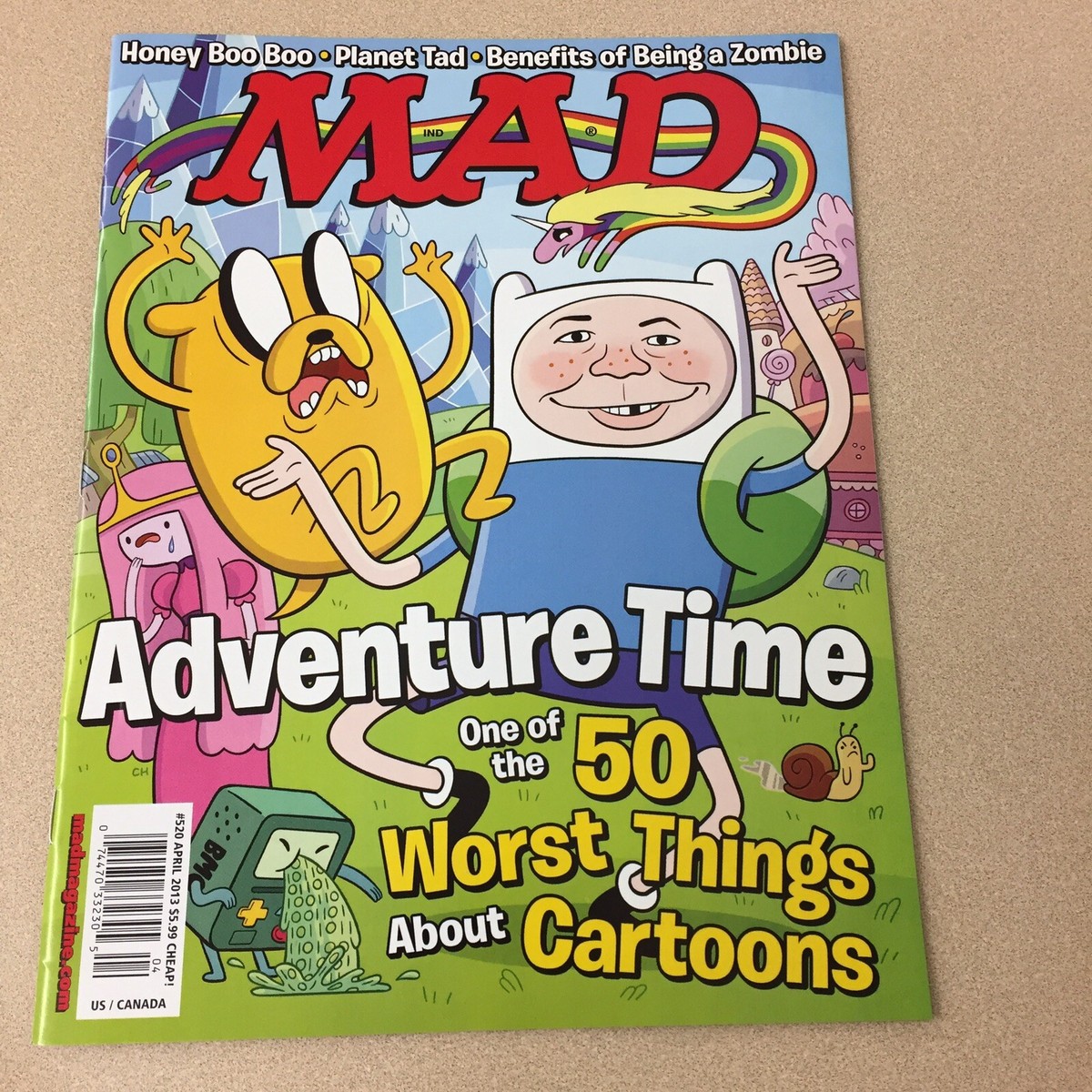 Mad Magazine #520 April 2013 Adventure Time Magazine Humor Comic
