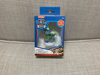Spin Master Paw Patrol ROCKY Mission 1.5'' Stamper Figure Pre-Inked Blue NIB