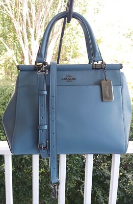 バッグ Coach 31916 MEDIUM Grace Cornflower Blue Satchel/Crossbody Bag w