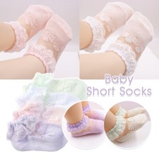 Cute Lace Flower Mesh Summer Newborn Baby Socks Cotton Kids Girls Socks