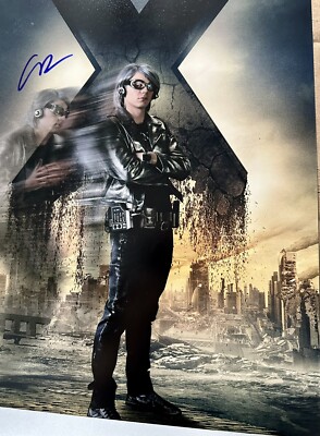 Evan Peters サイン トレーディングカード WandaVision EVAN PETERS SIGNED X-MEN PHOTO 11X14 QUICKSILVER AUTOGRAPH