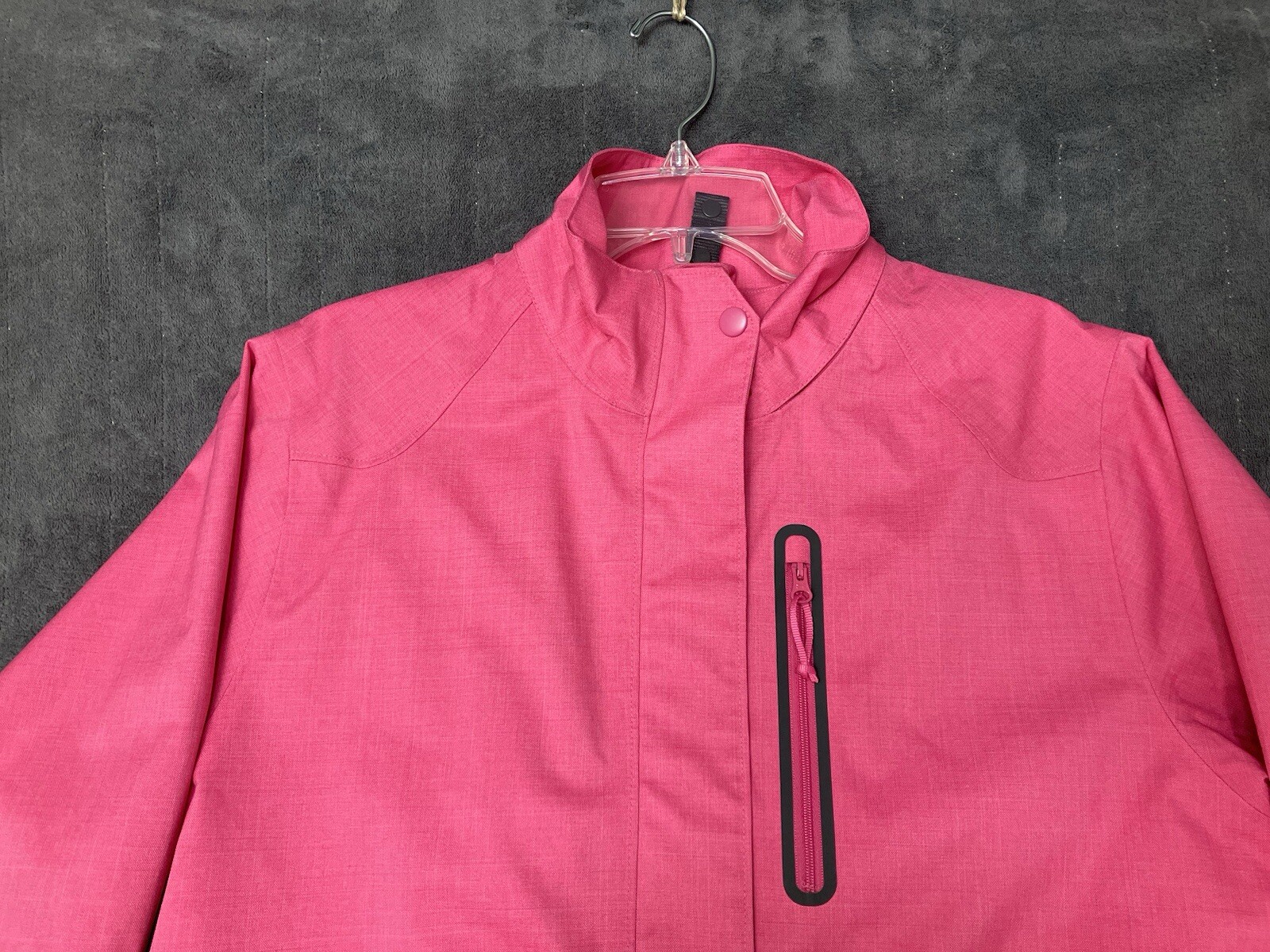 Under Armour Jacket Women’s Large Pink Full Zip Lined Rain Windbreaker Coat thumbnail 2