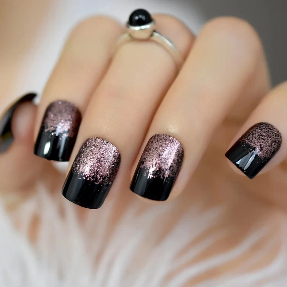 ROSE GOLD HOLO CHROME OMBRE | ACRYLIC NAILS - YouTube