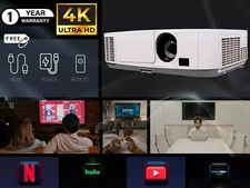 Premium 4K-Supported Home Theater Projector | 4000 ANSI Lumens | Dual HDMI Ports