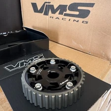 VMS BLACK ADJUSTABLE CAM GEAR FOR HONDA CIVIC 1988 TO 2000 SOHC D SERIES