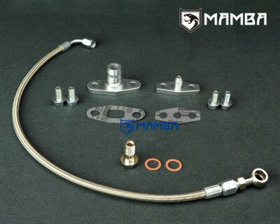 MAMBA Turbo Oil Feed & Return Line Kit For Nissan 300ZX VG30ET Z31 w/ Garrett T3