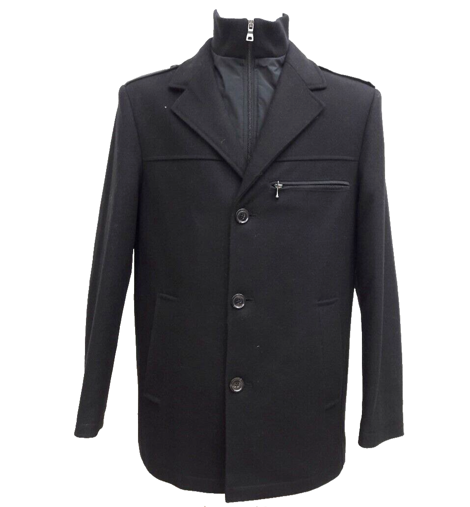 Uomo Giacca di Lana Moderno Con Rimovibile Western Utilizzare Tgl