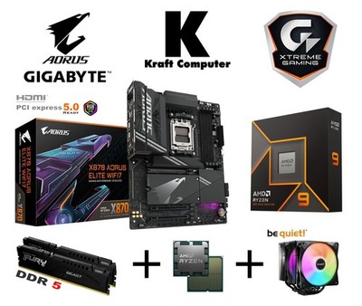 PC AufrüstKit Ryzen 9 9900X (12x5,6GHz) + Gigabyte X870 AORUS ELITE + 16GB DDR5