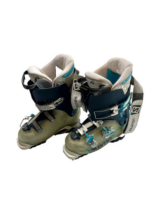 Salomon Quest Pro 80W Alpine Ski Boots Womens Size 23 Crystal Translucent Blue