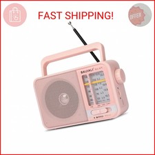 Portable AM/FM Transistor Radio with Loud Speaker, Battery or USB Powered - Comp