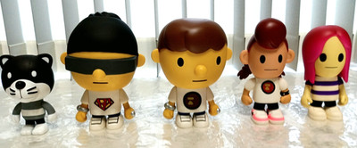Baby Milo Figures BAPE MAN/T.O-MOK/CHERIE/RIN/CAT with Original Bag Rare VINTAGE