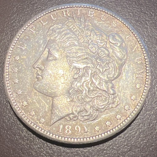 1891 S Morgan Silver Dollar AU A-370