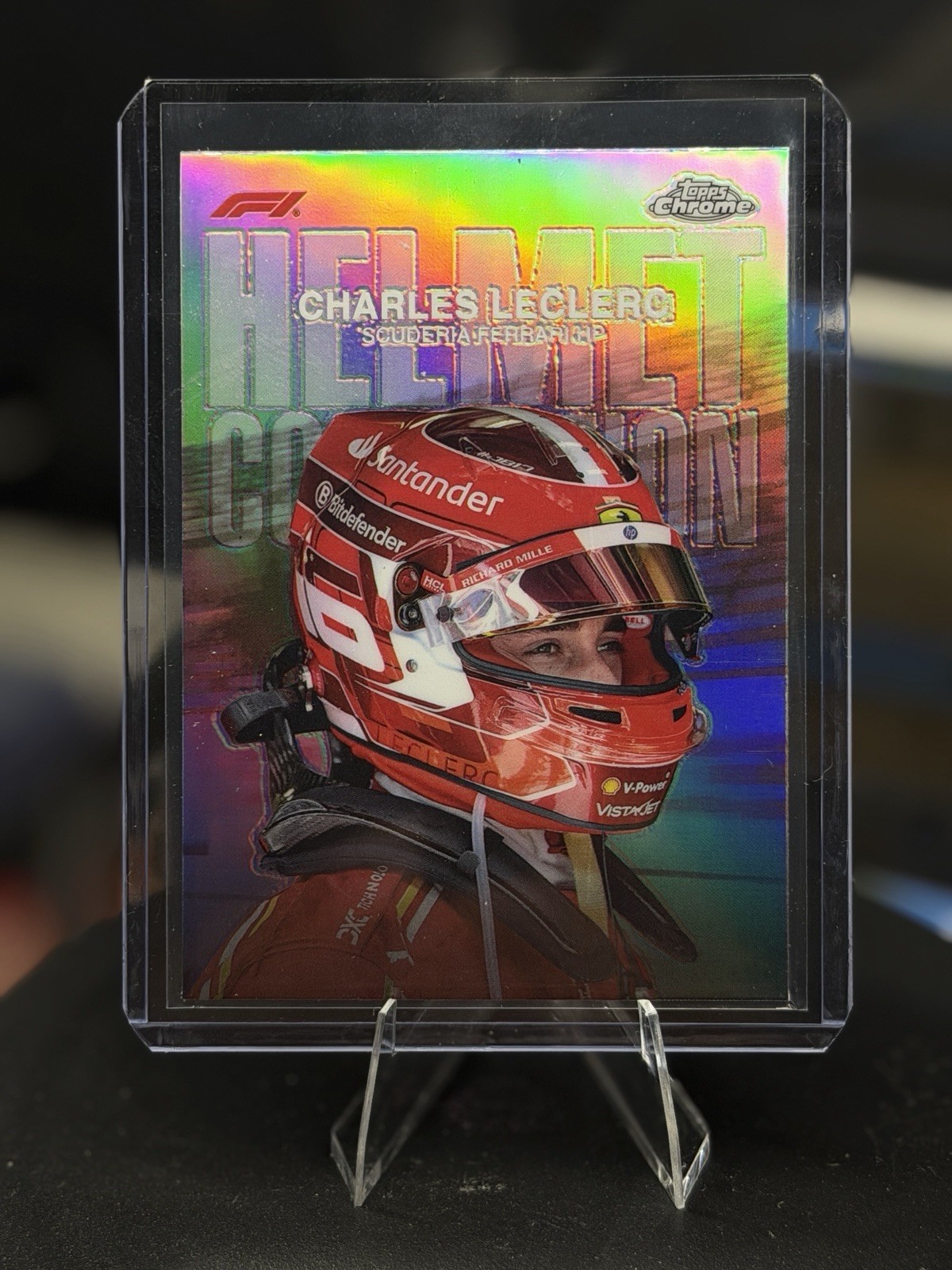 2024 Topps Chrome F1 Charles Leclerc HC-3 Helmet Collection Raw
