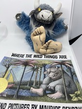 Where The Wild Things Are Book And Bernard Bull Plush Puppet. Maurice Sendak.