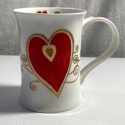 Dunoon Fine Bone China Mug - Juliet by Caroline Bessey - Romantic Love Hearts