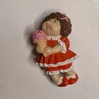 Vintage 1984 Cabbage Patch Kid Girl With Ice Cream Doll Mini Figure Figurine