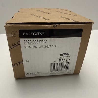 Baldwin 5125-003-PRIV Privacy Door Lever Set w/ 5048 Rose in Polished Brass