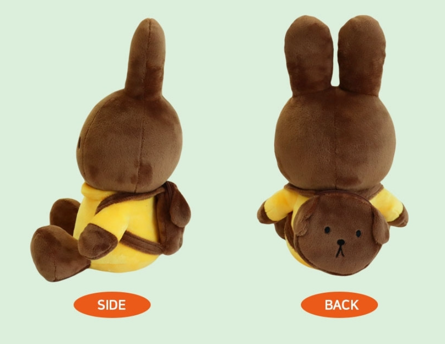 Miffy Official Plush Doll : Melanie with Backpack 25cm Yellow