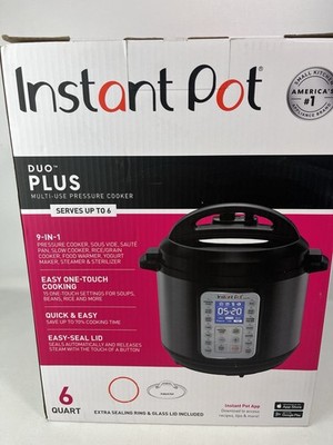 Instant Pot IP-DUO Plus 9-in-1 Electric Pressure Cooker - 6 Qrt -Black Stainless