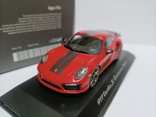 Spark 1:43 Original Porsche 911 Turbo S Exclusive Red Sports Car Model 