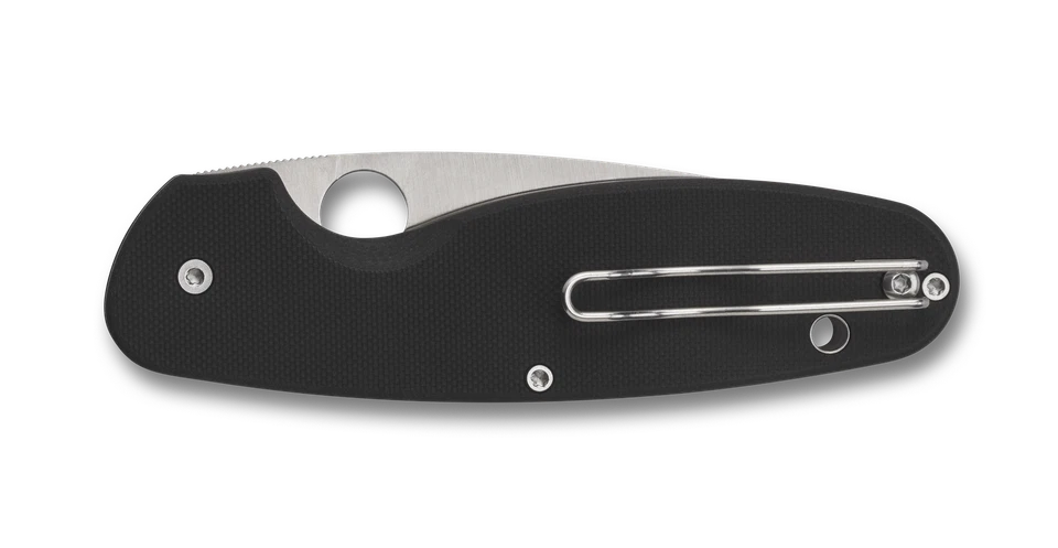 Cuchillo de bolsillo Spyderco Cuchillos Énfasis Liner Lock negro G-10 acero inoxidable C245GP Foto 2 de 4