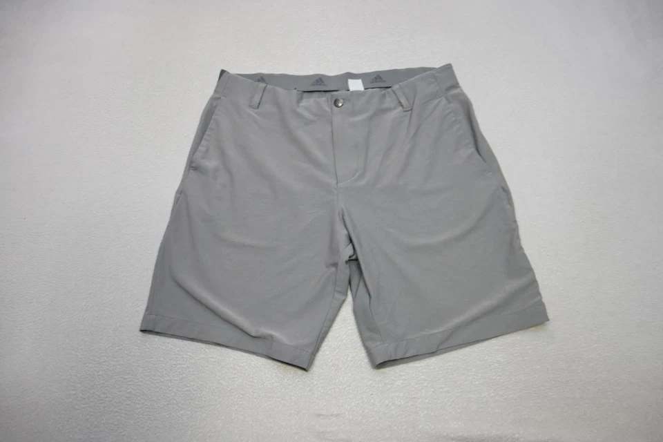 阿迪达斯高尔夫短裤运动弹力灰色性能平底 10 英寸 INS 男式 34 码 — 第 2/4 张图片