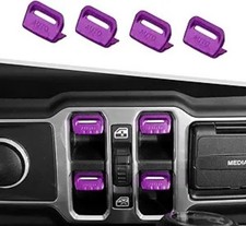 Window Button Cover, 4 Pack Window Switch Cover Trim Interior Ac Color: Purple
