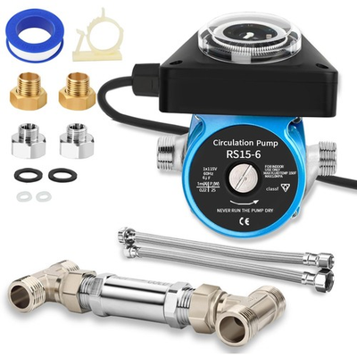 #ad Hot Water Recirculating Pump Kit Frutlait Tank Water Heaters Circulation Pump $110.92