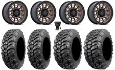 Fuel Cycle 15" Wheels Bronze +38mm 28" Sniper 920 Tires Polaris Sportsman / RZR