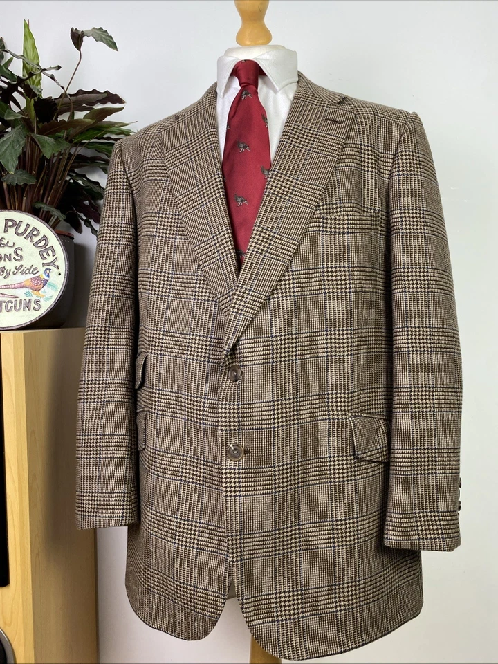 Cad & The Dandy (50R) Savile Row 2022 BESPOKE POW Tweed Handmade Sport Jacket - Image 2 of 4