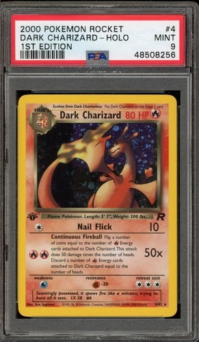Pokemon Dark Charizard Team Rocket 1st Edition Holo Rare #4 PSA 9 Mint