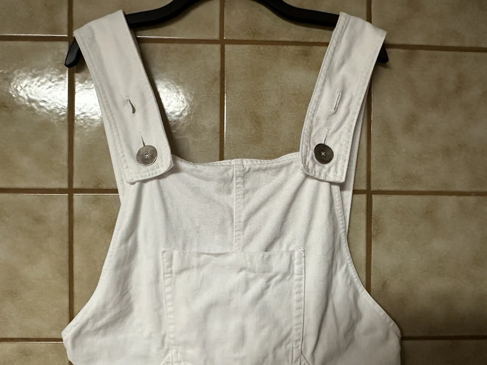 Pantalones Cortos Zara Mujer Denim Estrés Blanco Envejecido, Talla Lg Foto 2 de 4