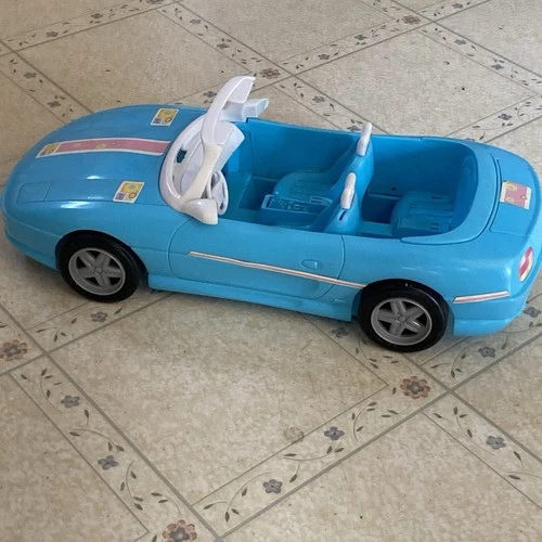 Mattel 1996 Vintage Blue Barbie Mustang Convertible Car #3012UX Very Clean
