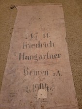 Leinensack, Getreidesack alter Sack mit Aufschrift von 1904