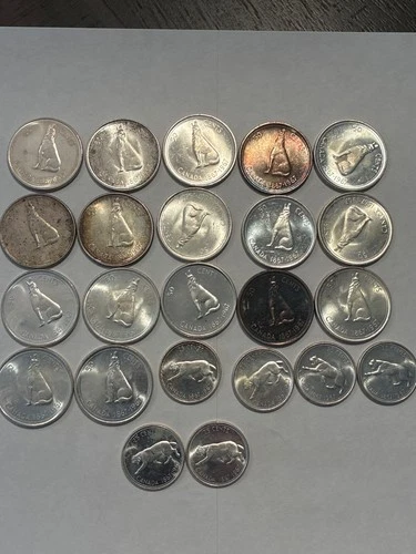 $10 face value Canadian 80% silver coins