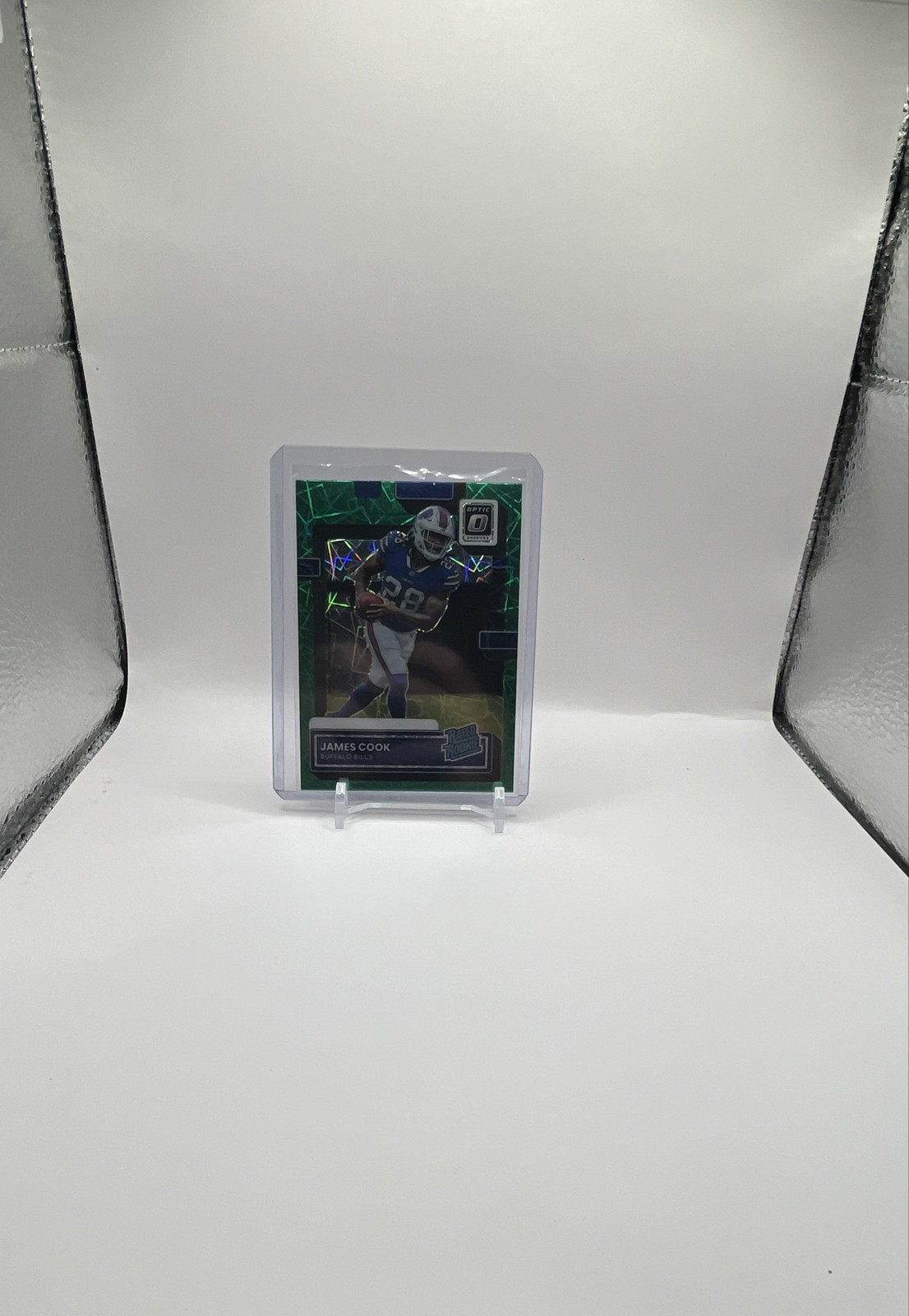 2022 Panini Donruss Rated Rookie James Cook #P-315 Optic Preview Green Velocity