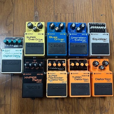Lot BOSS CS-2 GE-7 SD-1 BD-2 DS-1 DS-2 DF-2 HM-3 DD-2 Set Effects Pedals Japan