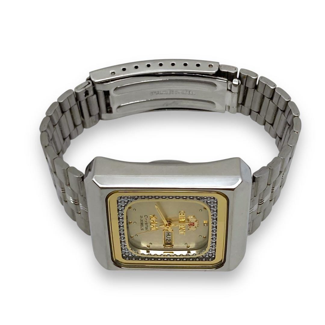 Rare ORIENT Crystal Automatic Rectangular Women's… - image 5