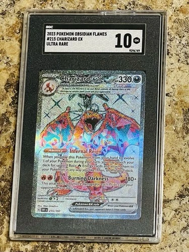 2023 Pokemon Obsidian Flames #215 Charizard EX Ultra Rare SGC 10 Gem Mint