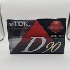 SINGLE TAPE TDK SLIMLINE ECO CASE BLANK CASSETTE HIGH OUTPUT D90 IEC1 TYPE1 NEW